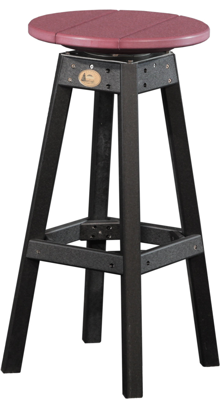 LuxCraft – Bar Stool – 360° Swivel Outdoor Patio Bar Seat