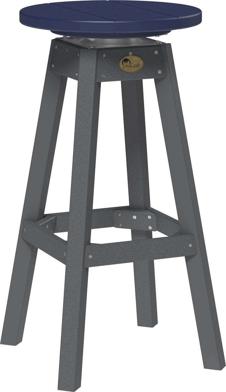 LuxCraft – Bar Stool – 360° Swivel Outdoor Patio Bar Seat