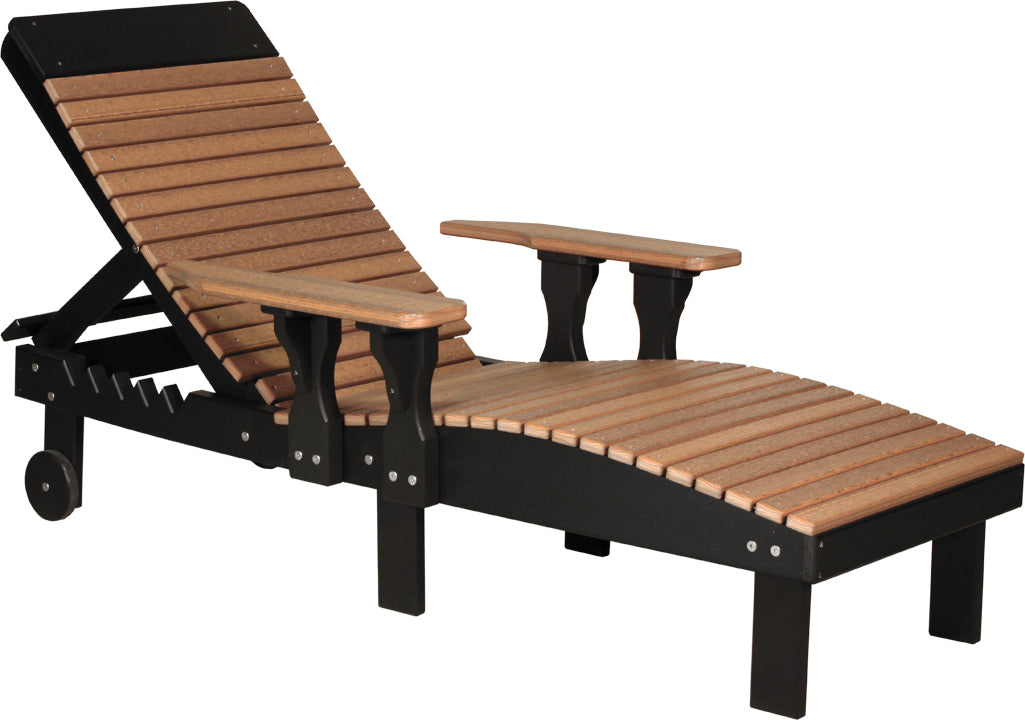 LuxCraft – Adjustable Lounge Chair – Outdoor Reclining Chair with Wheels