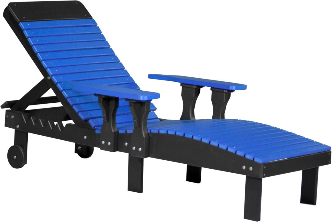 LuxCraft – Adjustable Lounge Chair – Outdoor Reclining Chair with Wheels