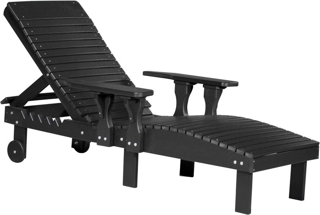 LuxCraft – Adjustable Lounge Chair – Outdoor Reclining Chair with Wheels