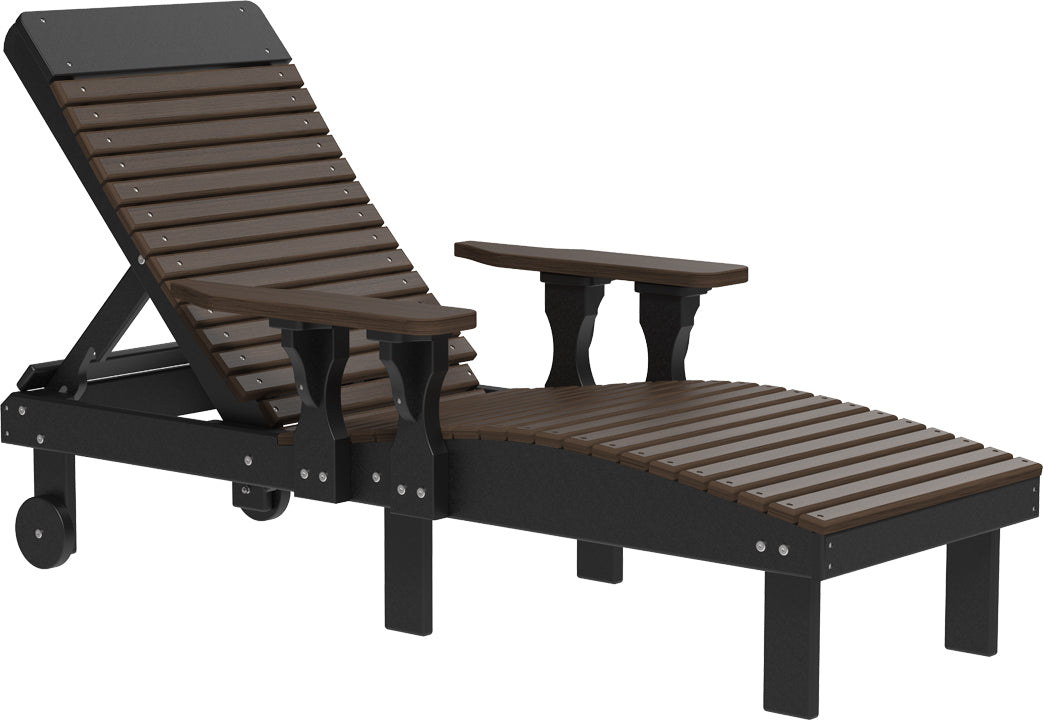 LuxCraft – Adjustable Lounge Chair – Outdoor Reclining Chair with Wheels