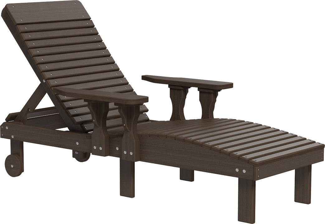 LuxCraft – Adjustable Lounge Chair – Outdoor Reclining Chair with Wheels