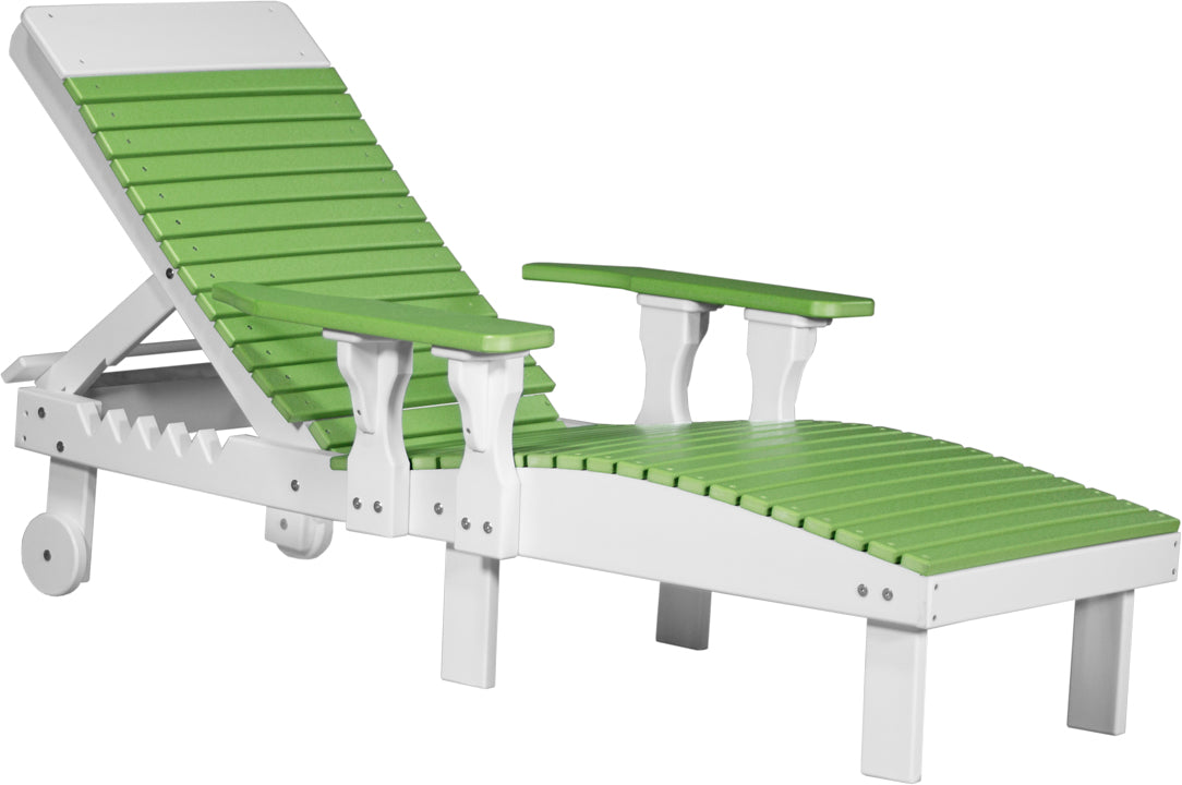 LuxCraft – Adjustable Lounge Chair – Outdoor Reclining Chair with Wheels