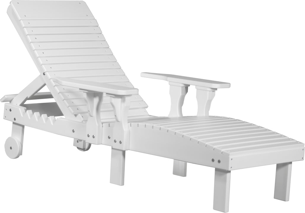 LuxCraft – Adjustable Lounge Chair – Outdoor Reclining Chair with Wheels