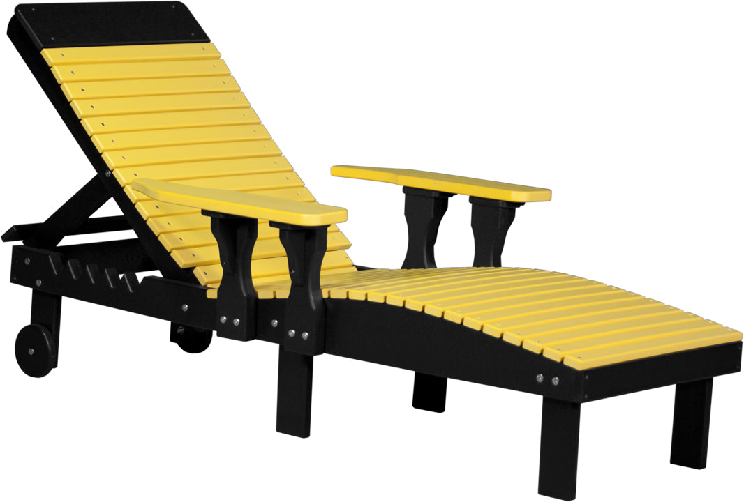 LuxCraft – Adjustable Lounge Chair – Outdoor Reclining Chair with Wheels