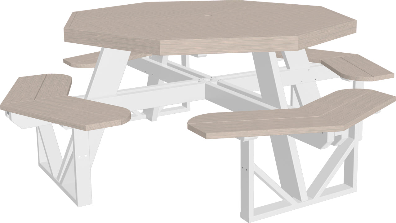 LuxCraft – Octagon Picnic Table – Large Outdoor Picnic Table for Eight