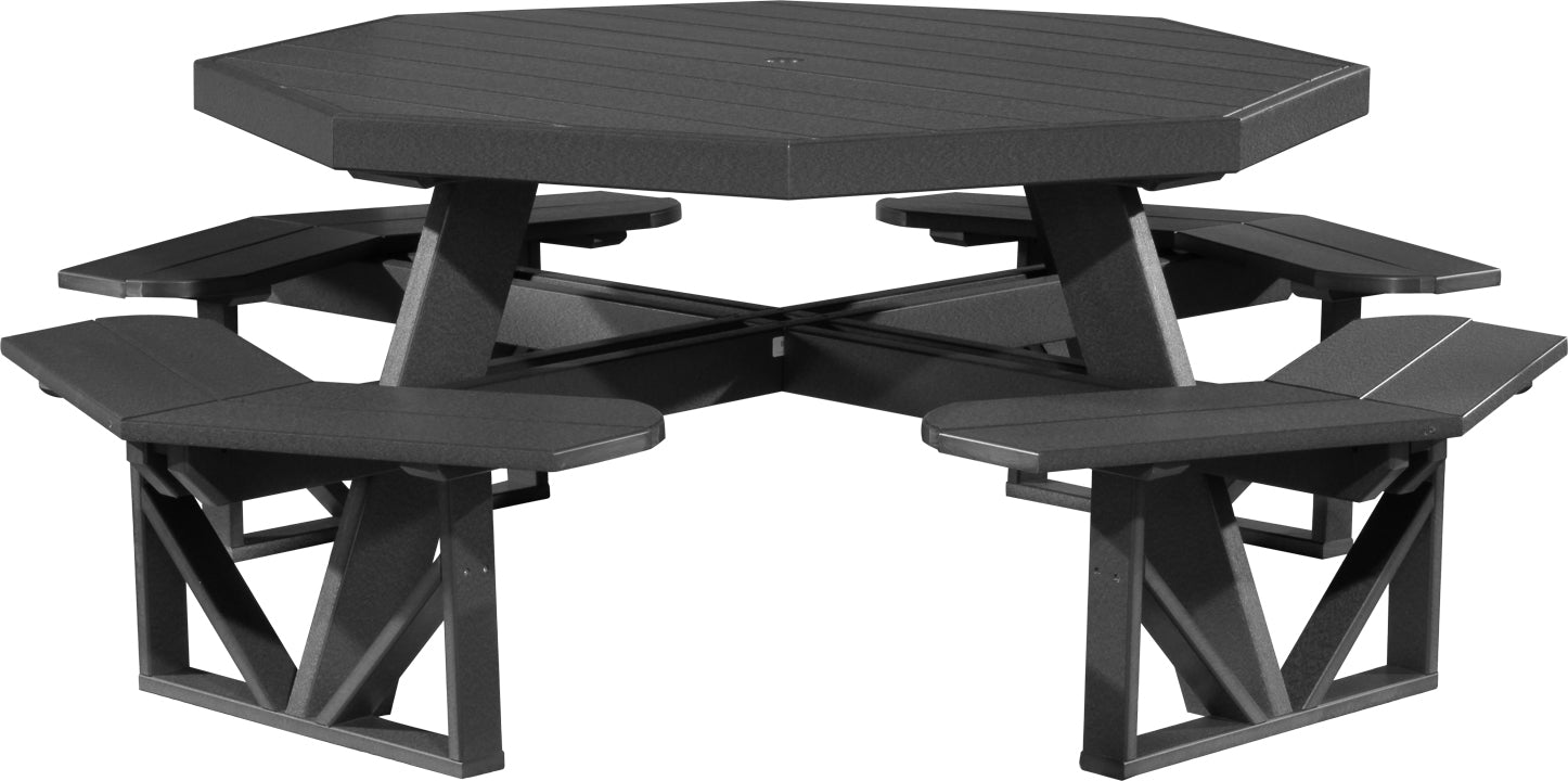 LuxCraft – Octagon Picnic Table – Large Outdoor Picnic Table for Eight