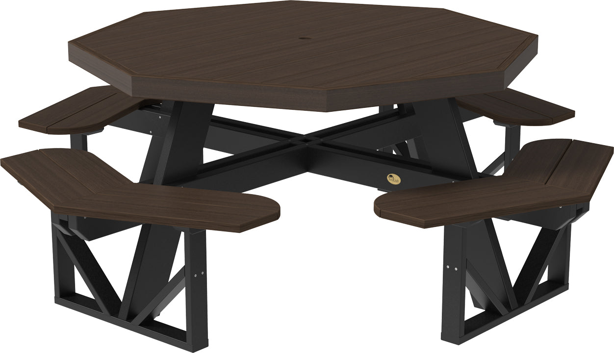 LuxCraft – Octagon Picnic Table – Large Outdoor Picnic Table for Eight