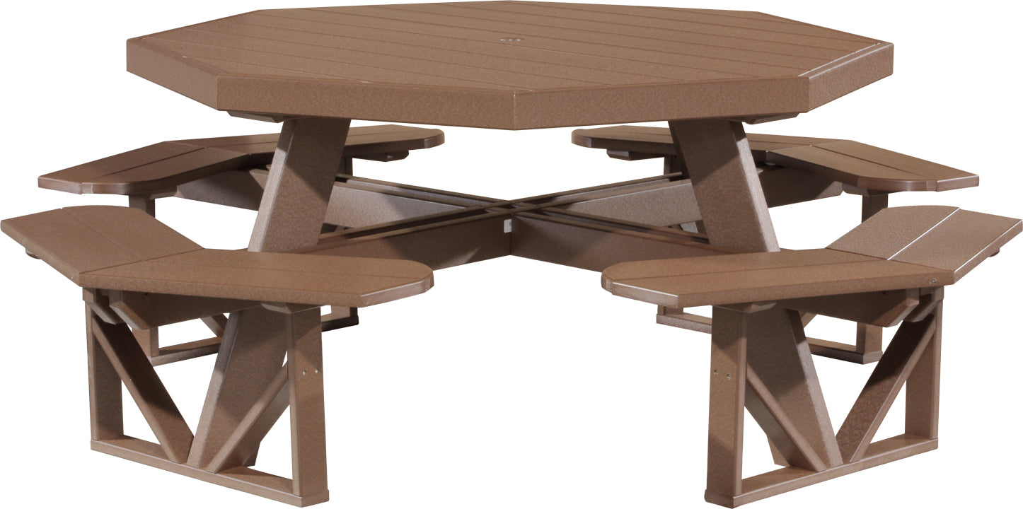 LuxCraft – Octagon Picnic Table – Large Outdoor Picnic Table for Eight