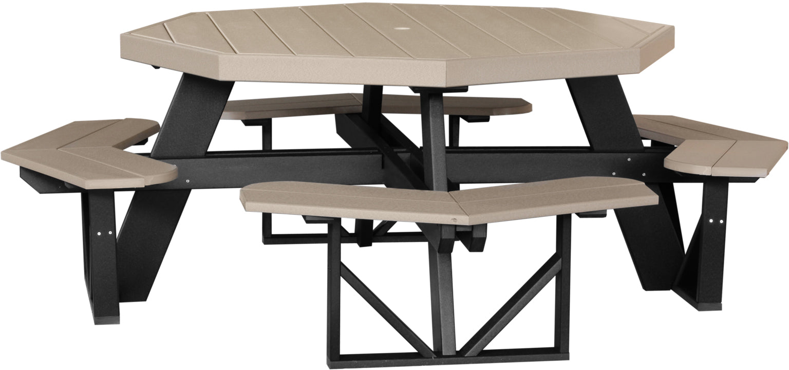 LuxCraft – Octagon Picnic Table – Large Outdoor Picnic Table for Eight