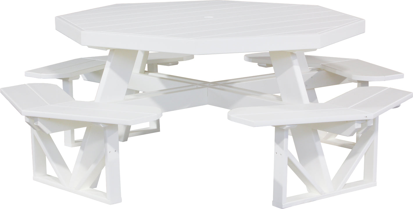 LuxCraft – Octagon Picnic Table – Large Outdoor Picnic Table for Eight