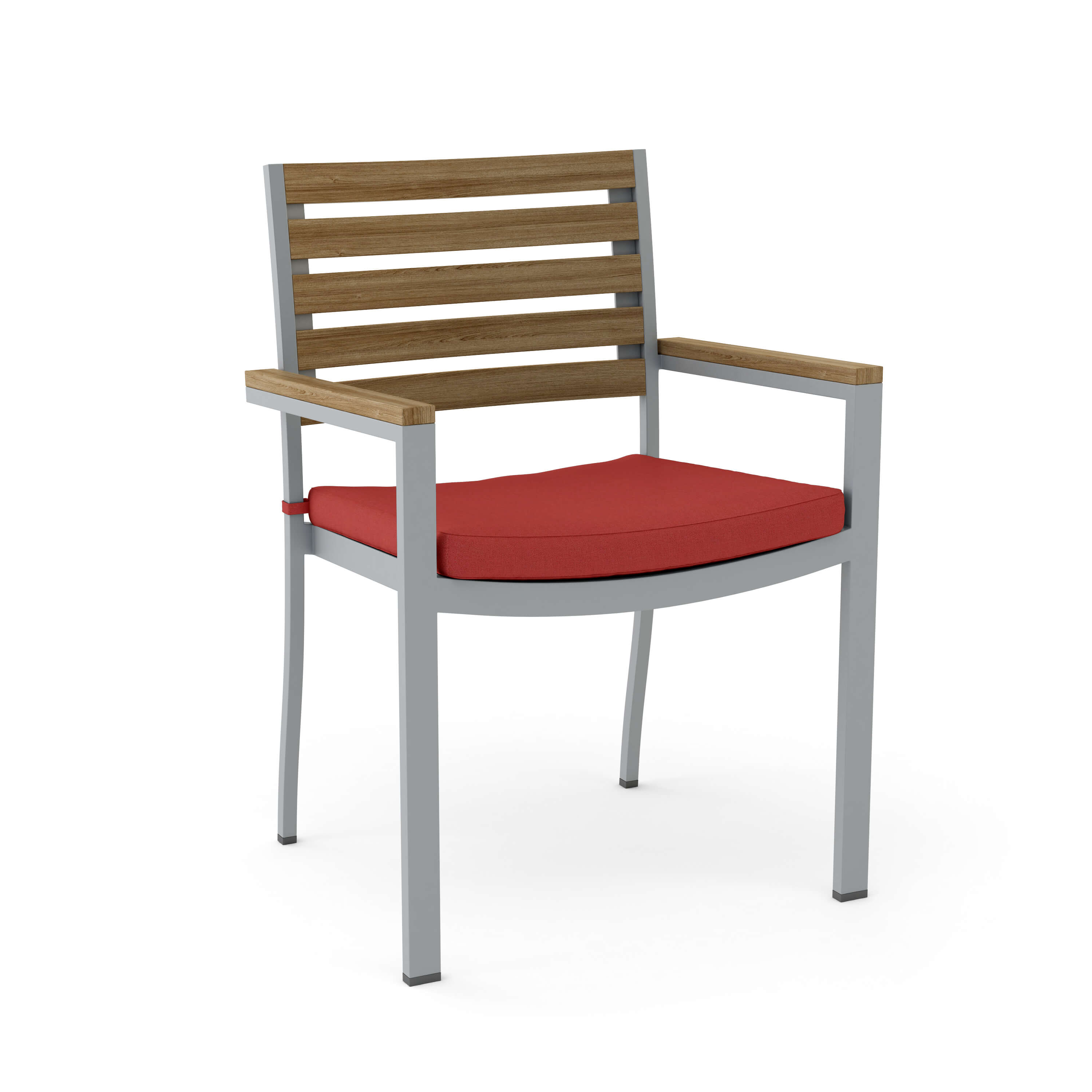 Anderson Teak Seville Stacking Armchair (4-PCS) – Aluminum & Teak Outdoor Seating