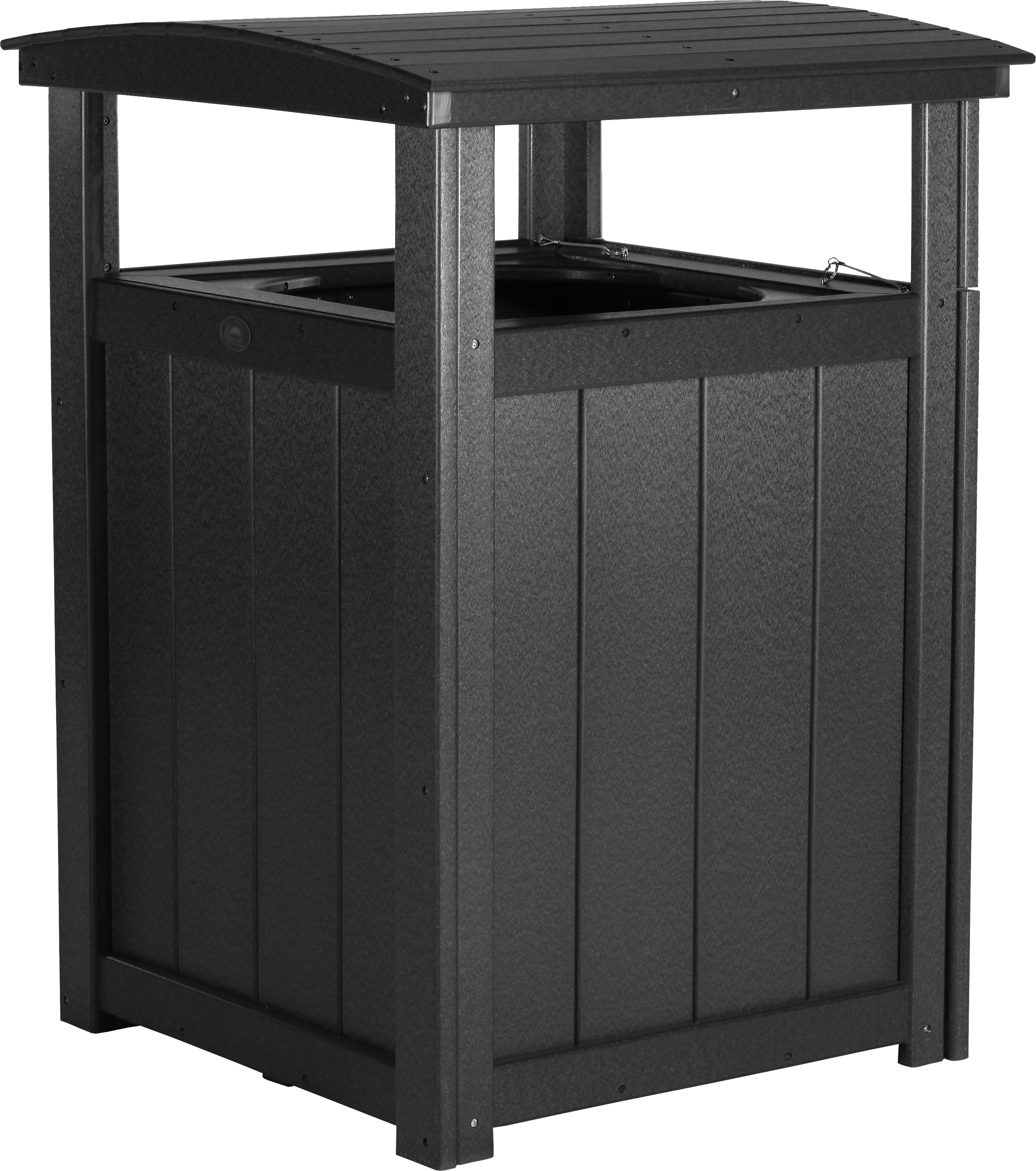 LuxCraft – Outdoor Poly Trash Can – Heavy-Duty Weather-Resistant Waste Bin