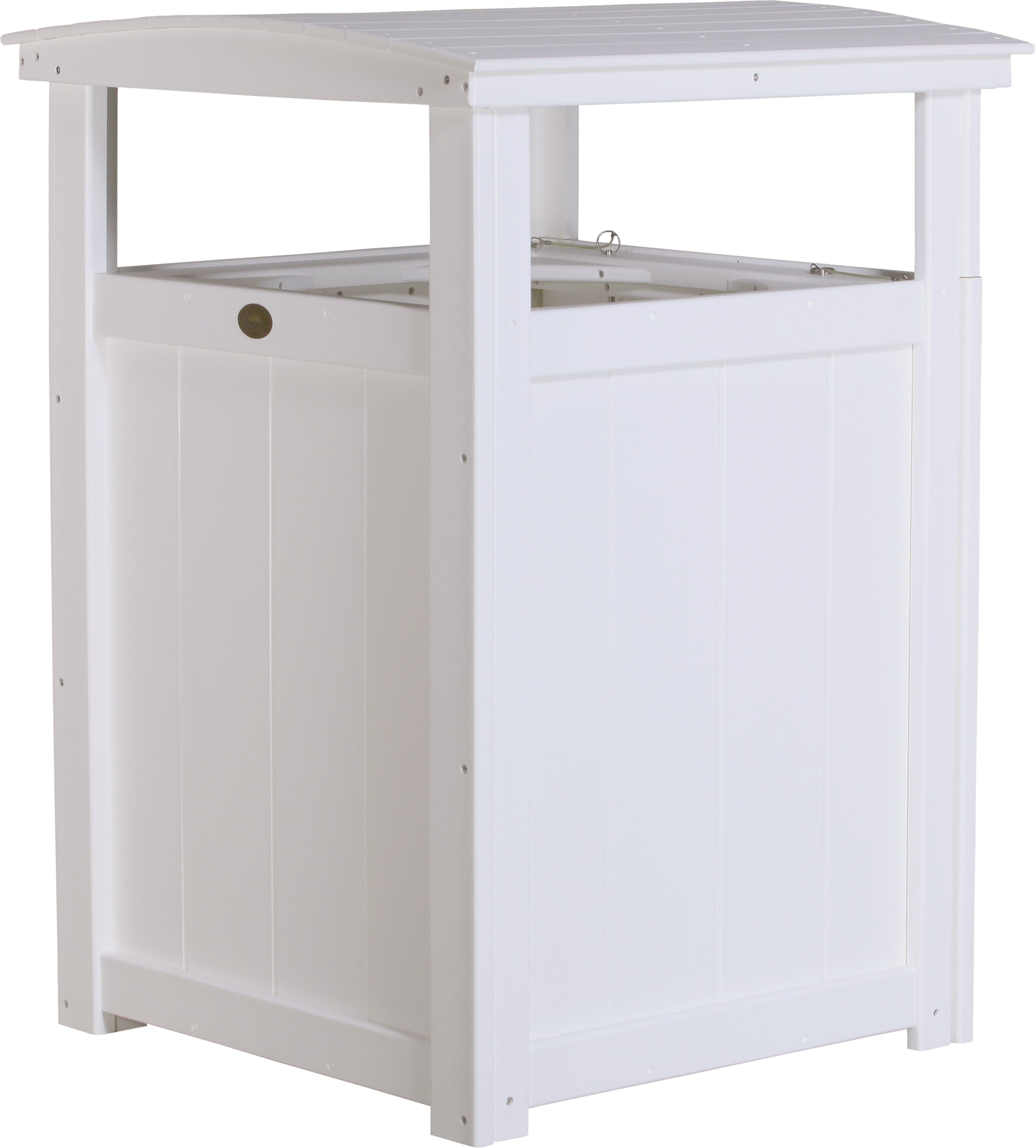 LuxCraft – Outdoor Poly Trash Can – Heavy-Duty Weather-Resistant Waste Bin