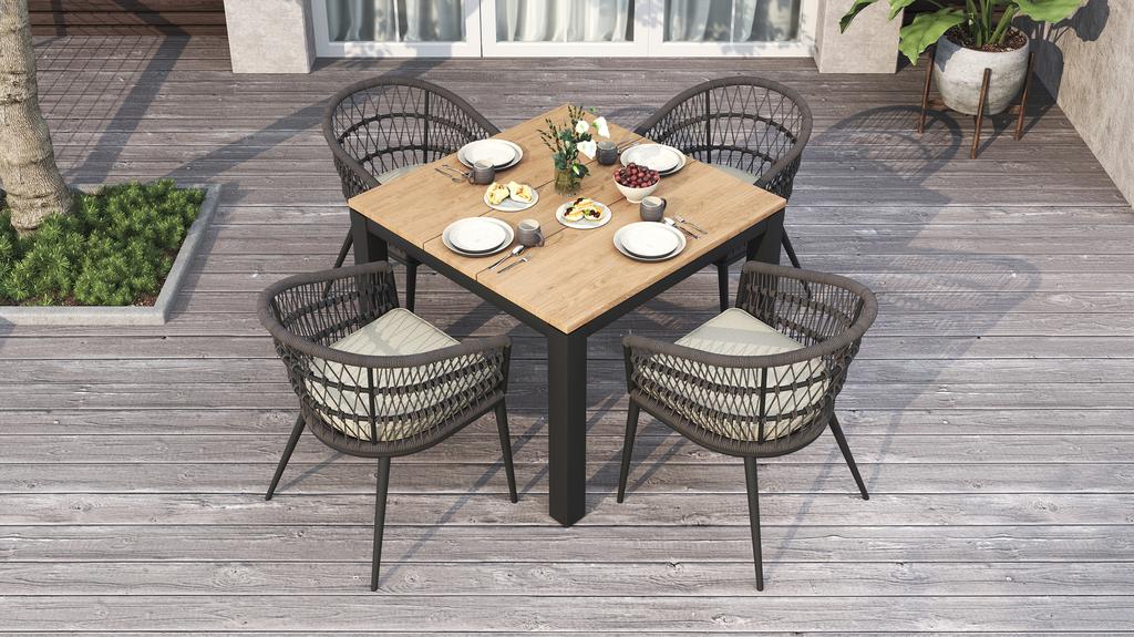 Planka Aluminium Dining Table 100 - Ambiance Image~~