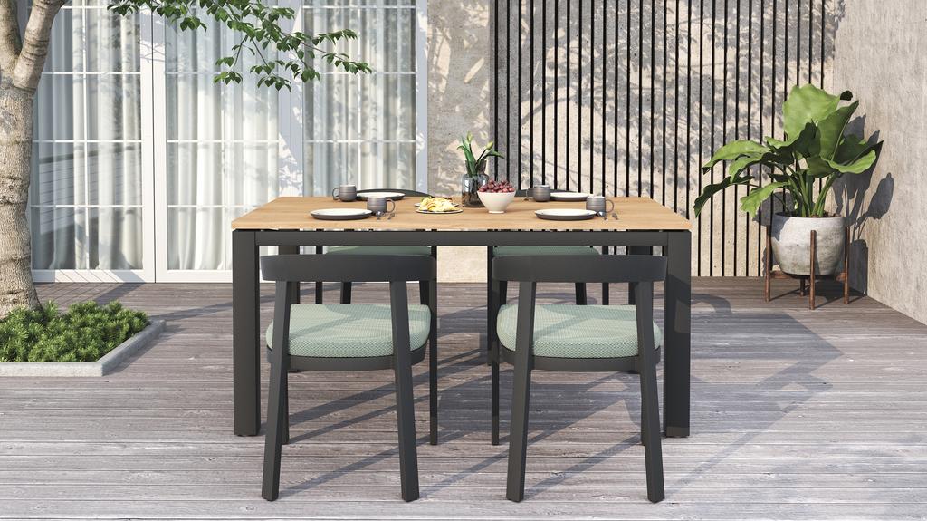 Planka Aluminium Dining Table 160 - Ambiance Image~~