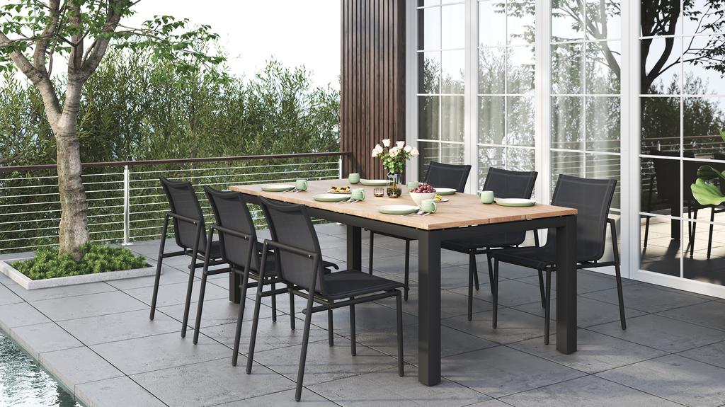 Planka Aluminium Dining Table 210 - Ambiance Image~~