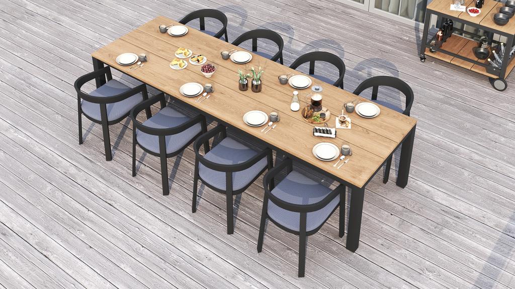 Planka Extension Table 310 SS Powder Coated - Ambiance Image~~