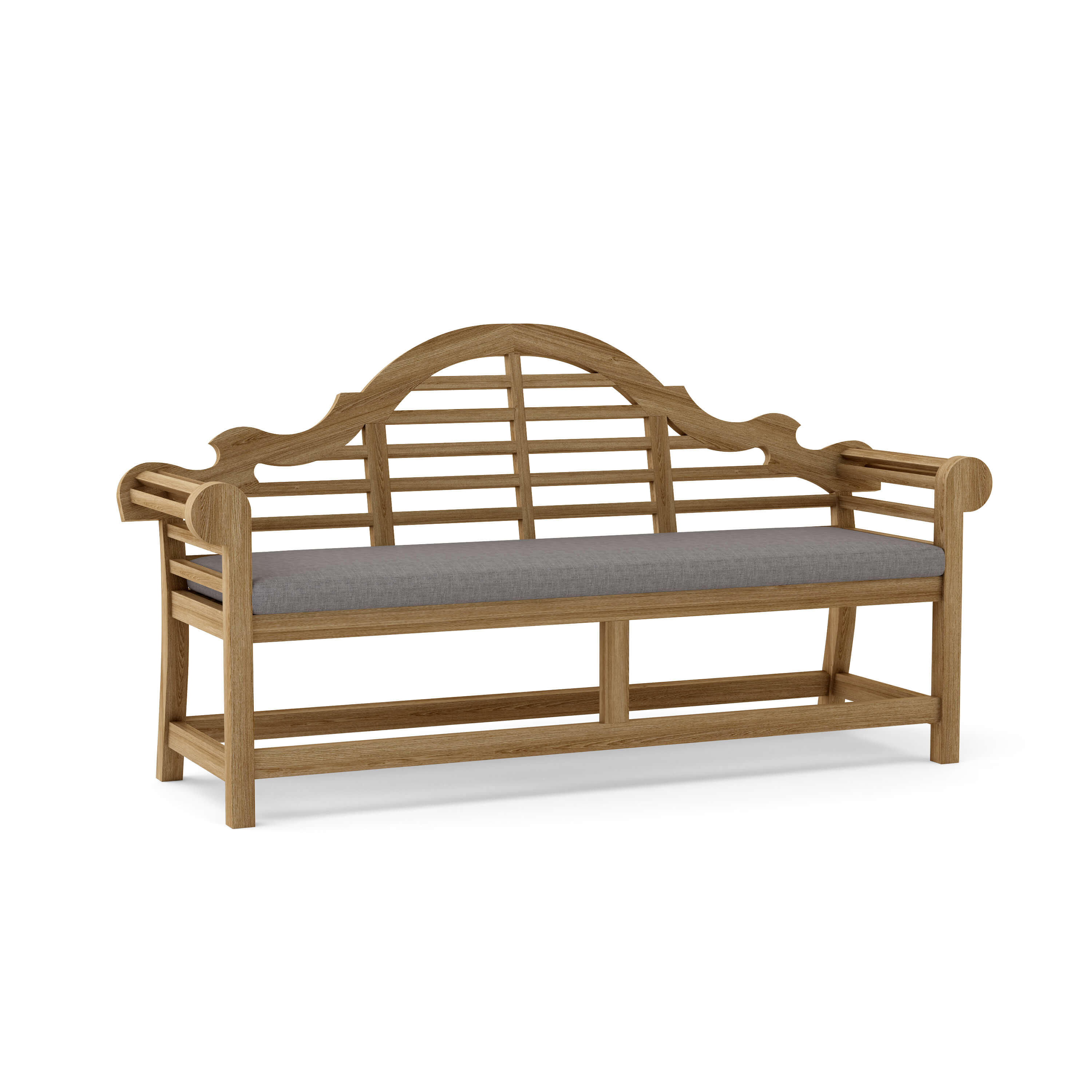 Anderson Teak Marlborough 3-Seater Bench – Lutyens Style Solid Teak Outdoor Garden Bench