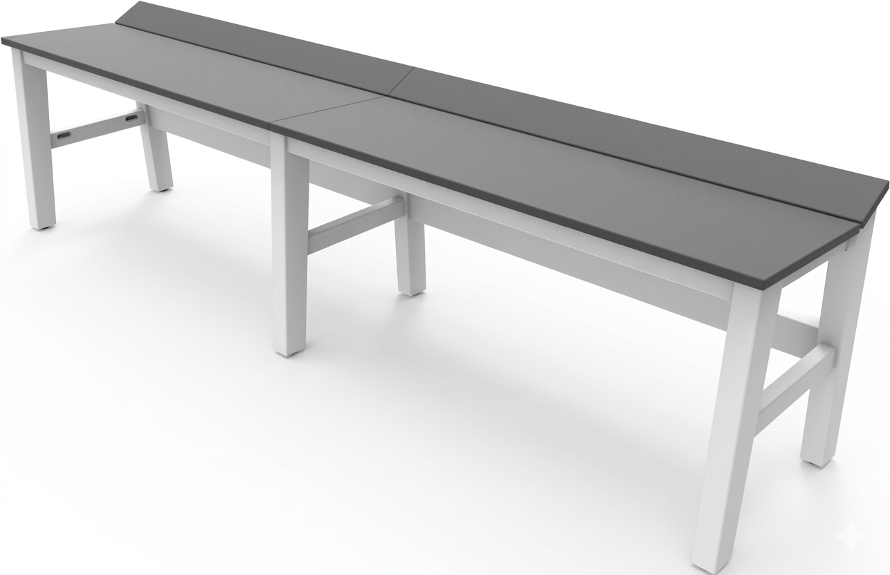 Seaside Casual SYM 72″ Dining Bench – Modern Outdoor Patio Seating