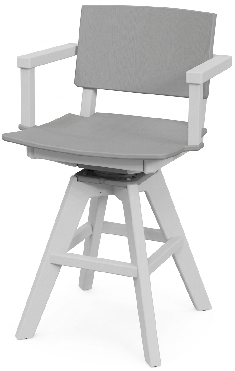 Seaside SYM 23″ Square Outdoor Swivel Balcony Arm Chair