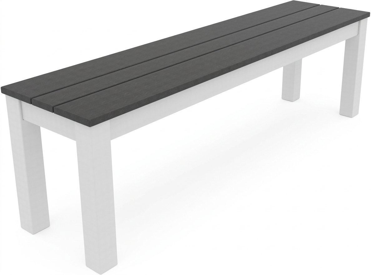 Seaside Greenwich 80″ Dining Bench Slatted – Modern Outdoor Patio Seating