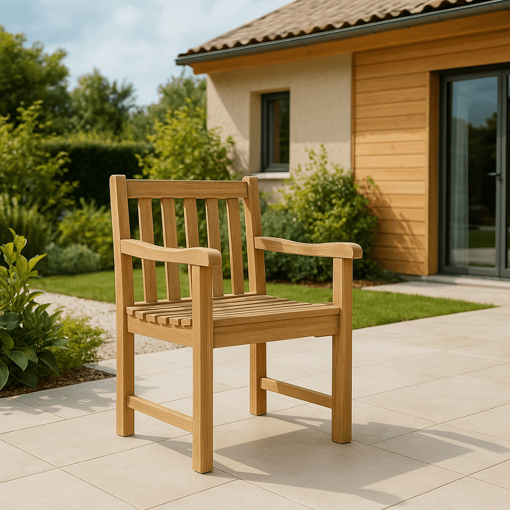 Anderson Teak Classic Dining Armchair Premium Solid Teak Outdoor Dining Chair