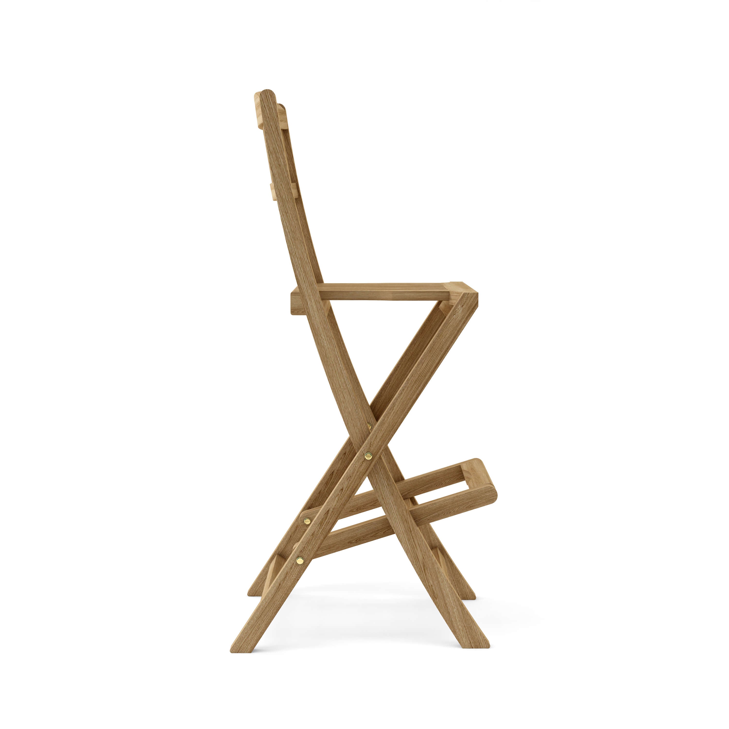 Anderson Teak Altavista Folding Bar Chair – Teak Outdoor Bar Seating