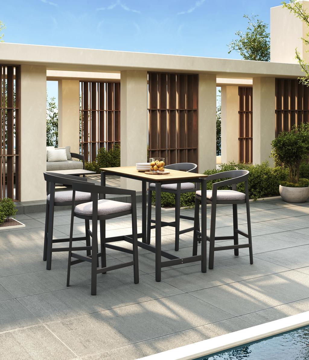 Vento Aluminium Bar Chair - Ambiance Image~~