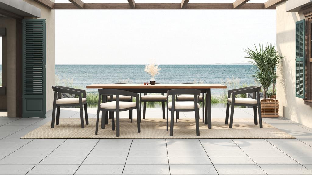 Vento Aluminium Dining Chair - Ambiance Image~~