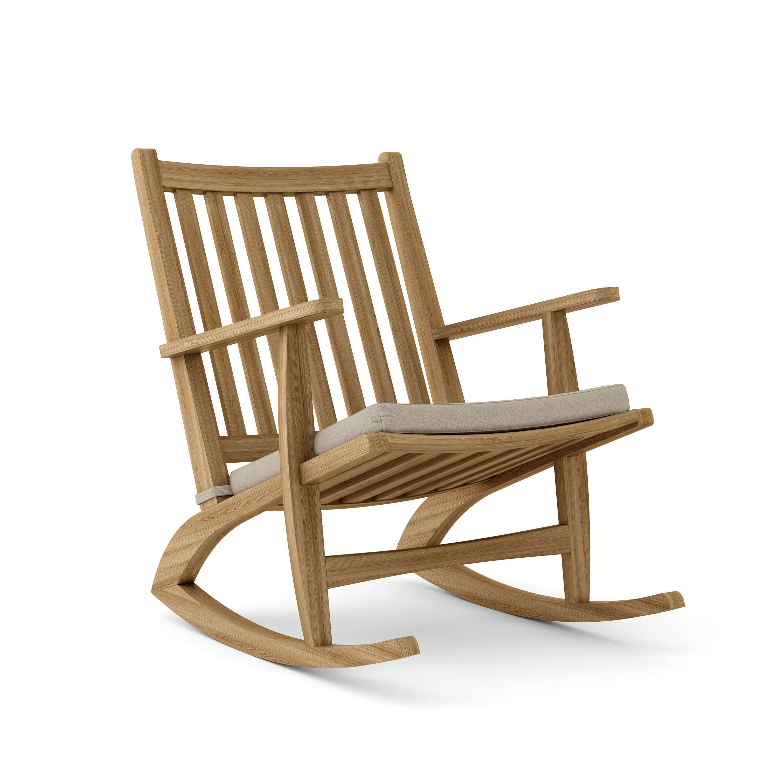 Anderson Teak Modern Rocking Armchair – Contemporary Teak Outdoor Rocker