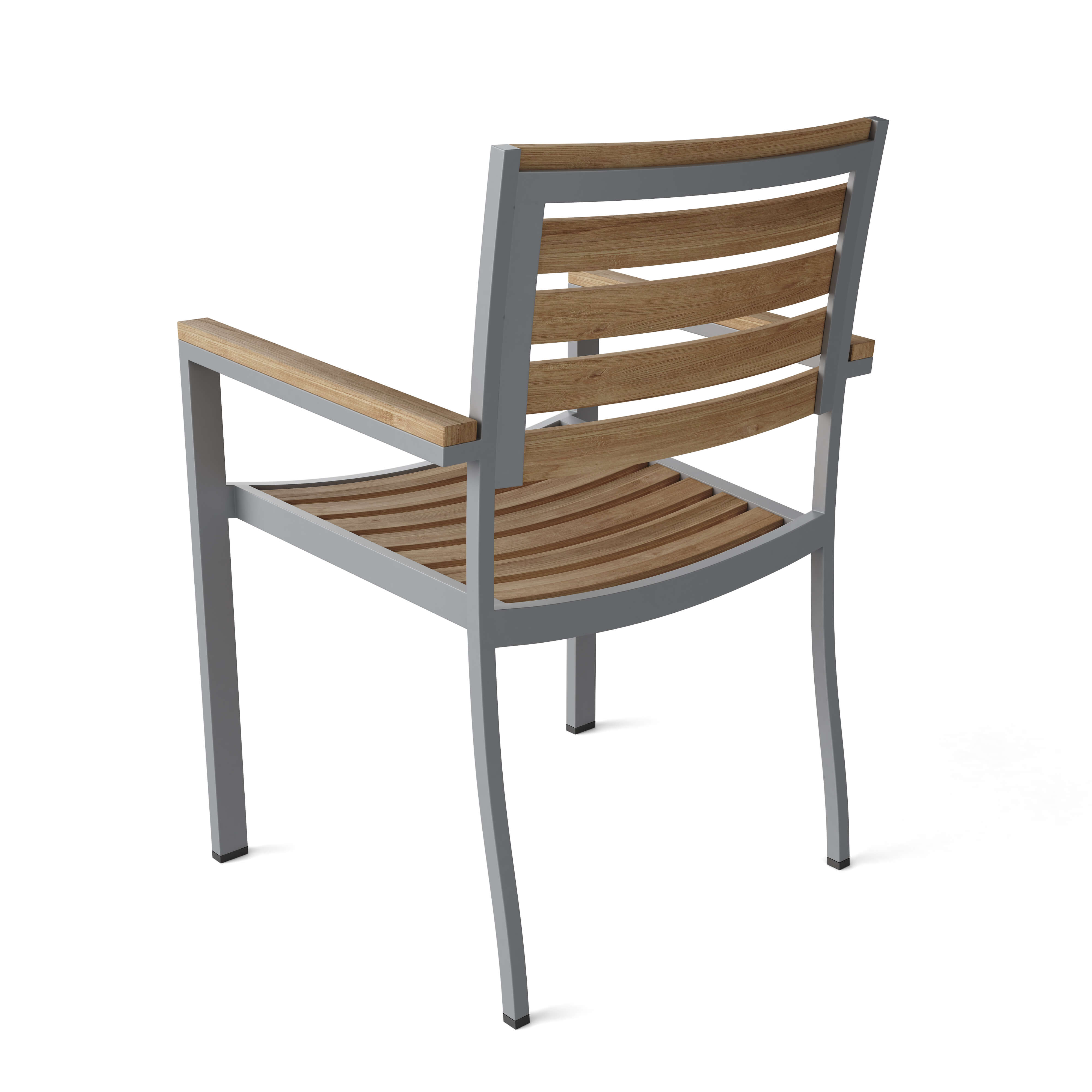 Anderson Teak Seville Stacking Armchair (4-PCS) – Aluminum & Teak Outdoor Seating