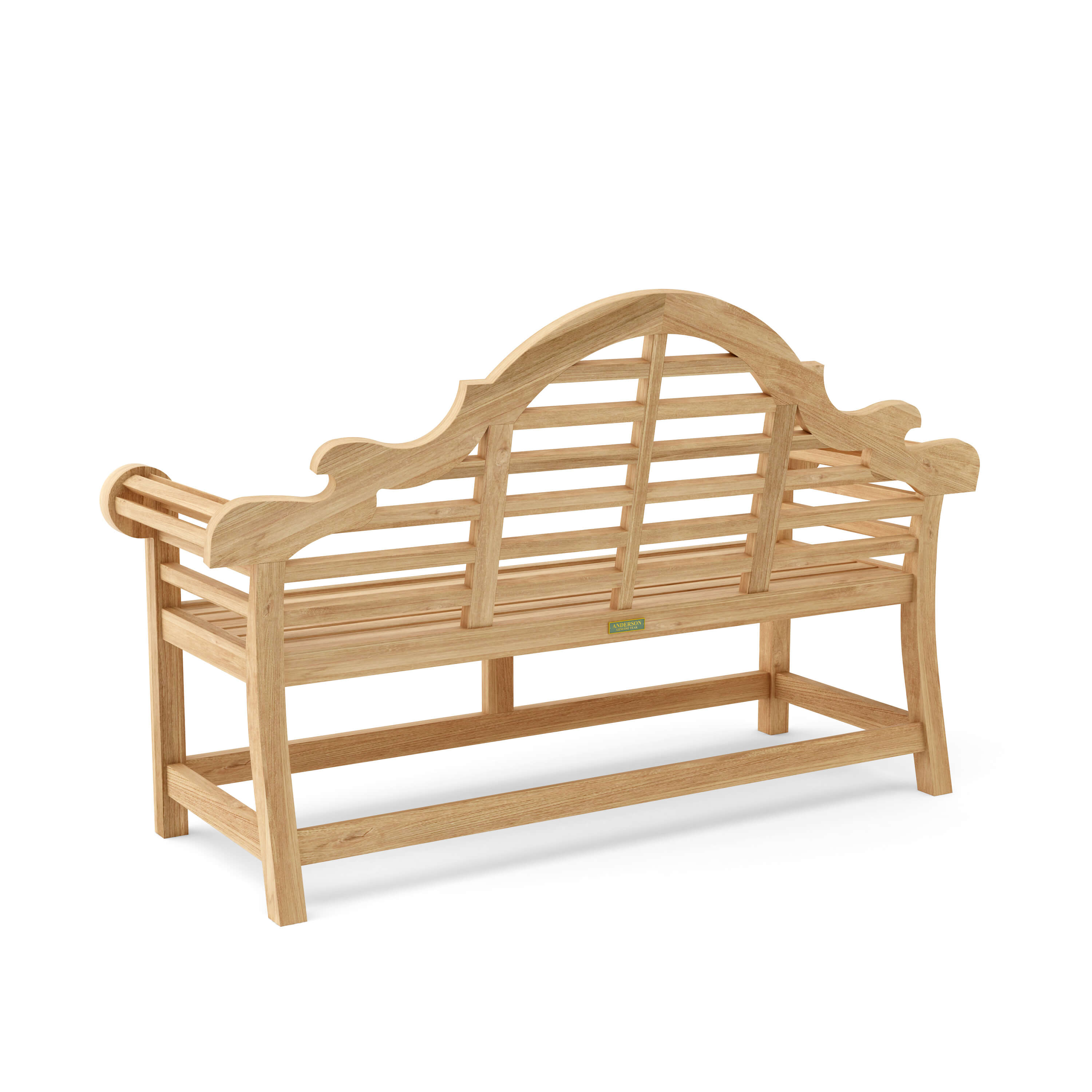 Anderson Teak Marlborough 2-Seater Bench – Lutyens Style Solid Teak Outdoor Garden Bench