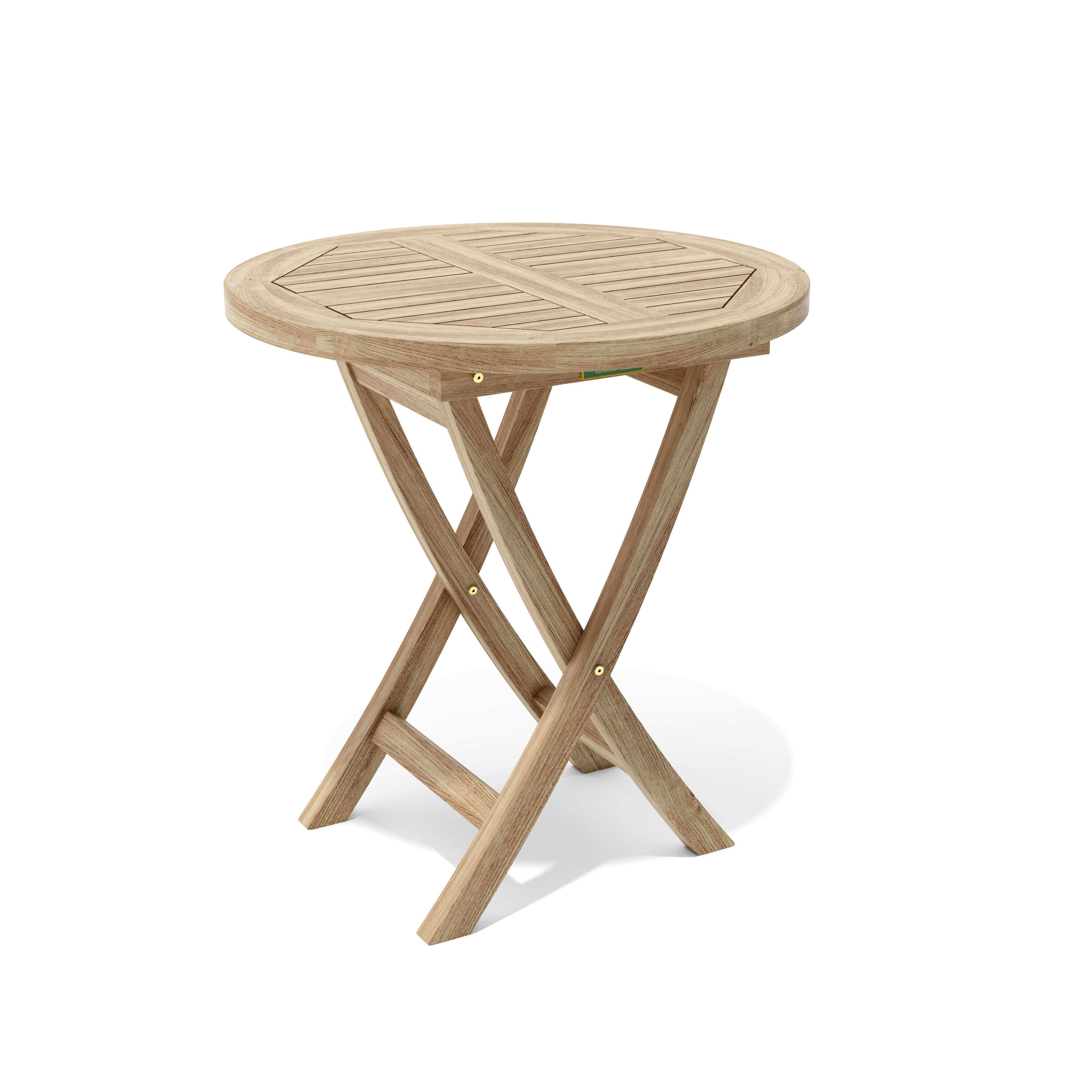 Anderson Teak Bahama 27″ Round Bistro Folding Table – Solid Teak Outdoor Patio Table