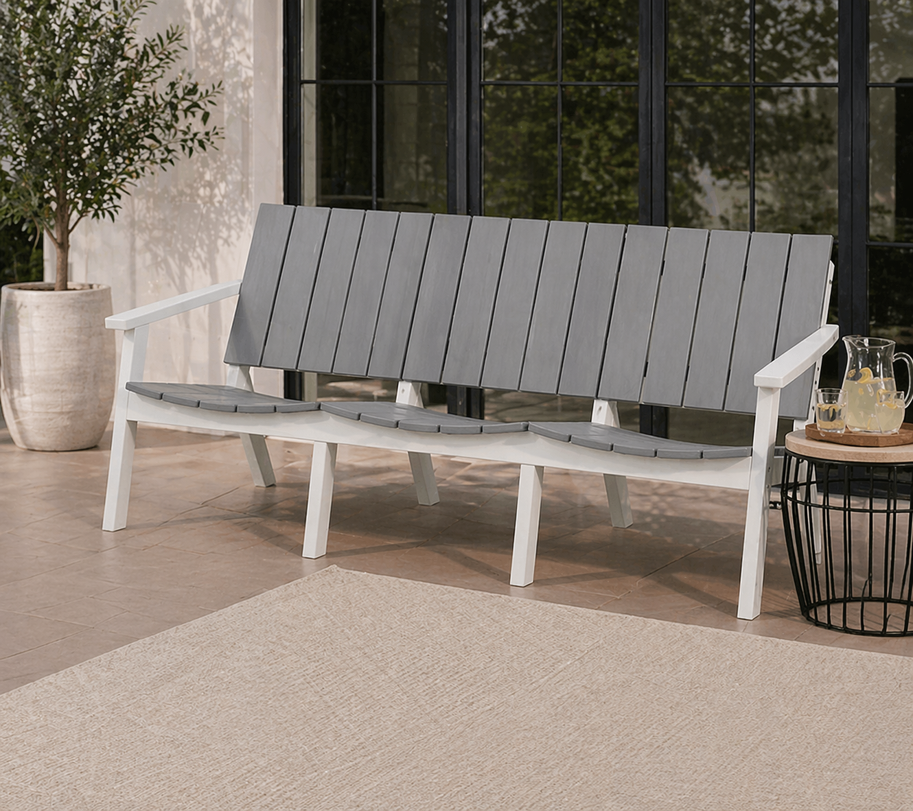 Seaside MAD 77″ Aluminum Outdoor Chat Sofa