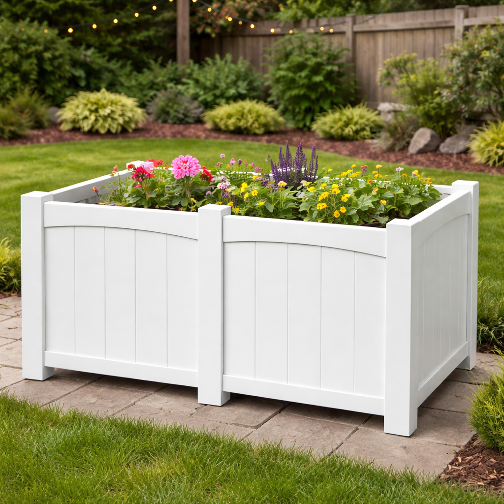 Seaside Wickford 22″ Square Outdoor Estate Planter Extension
