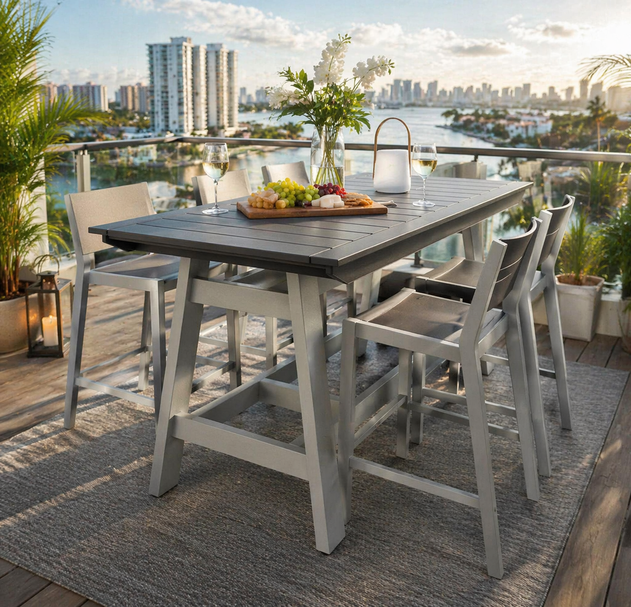 Seaside MAD Balcony Table 40″ x 85″ – Modern Outdoor Patio Table