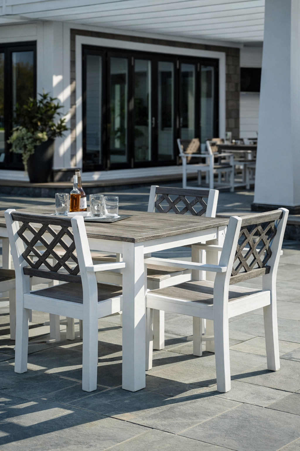 Seaside Greenwich Dining Table 35″ x 70″ – Modern Outdoor Patio Table