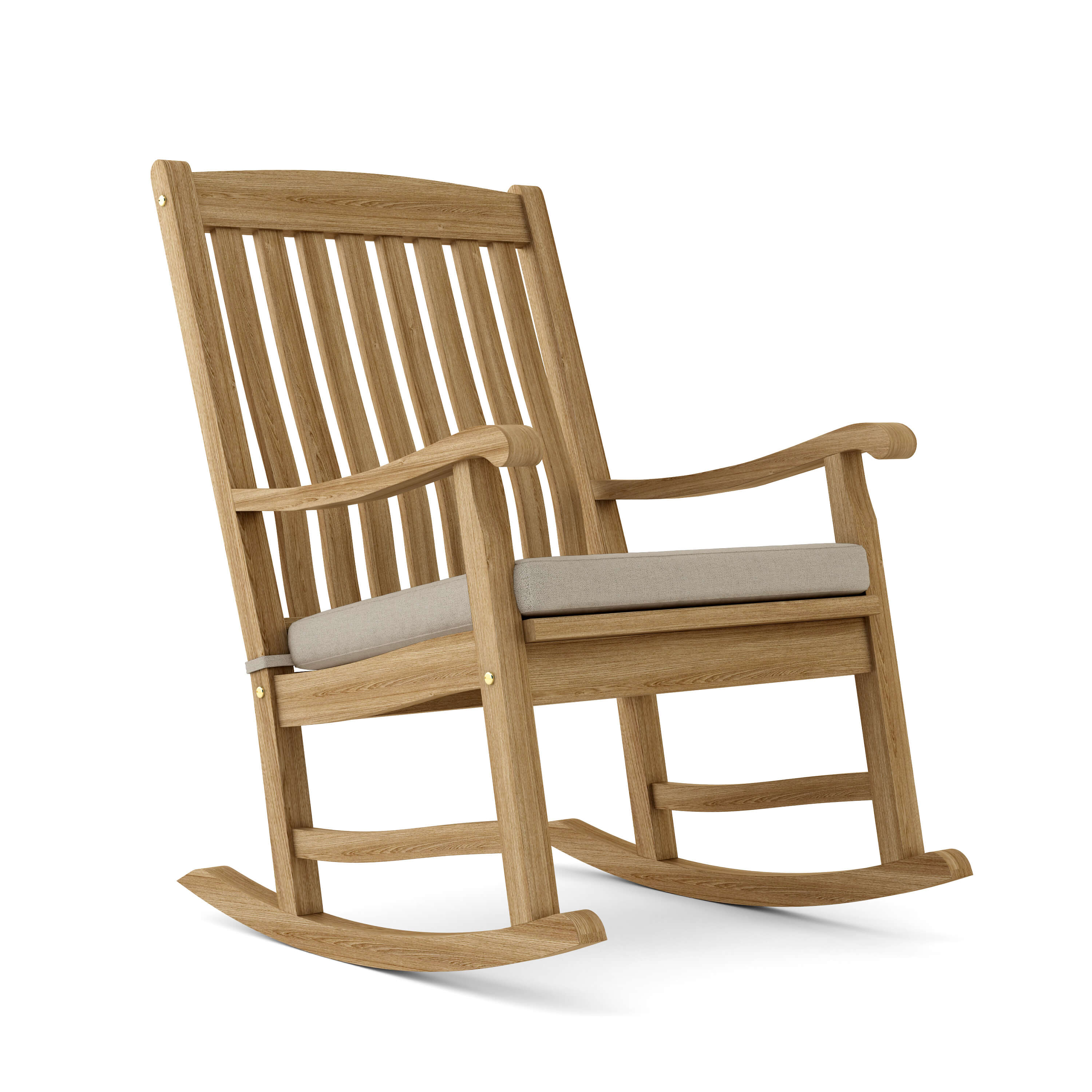 Anderson Teak Ipanema Rocking Armchair – Curved Teak Outdoor Rocker