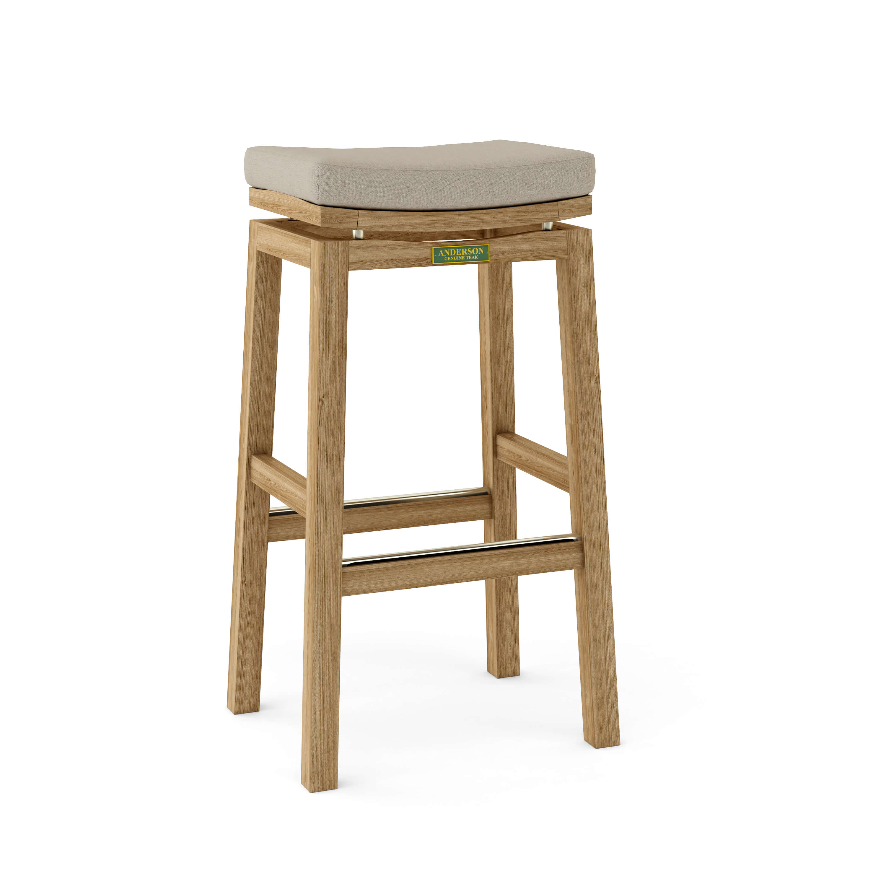 Anderson Teak Winston Backless Bar Chair – Teak Outdoor Bar Stool