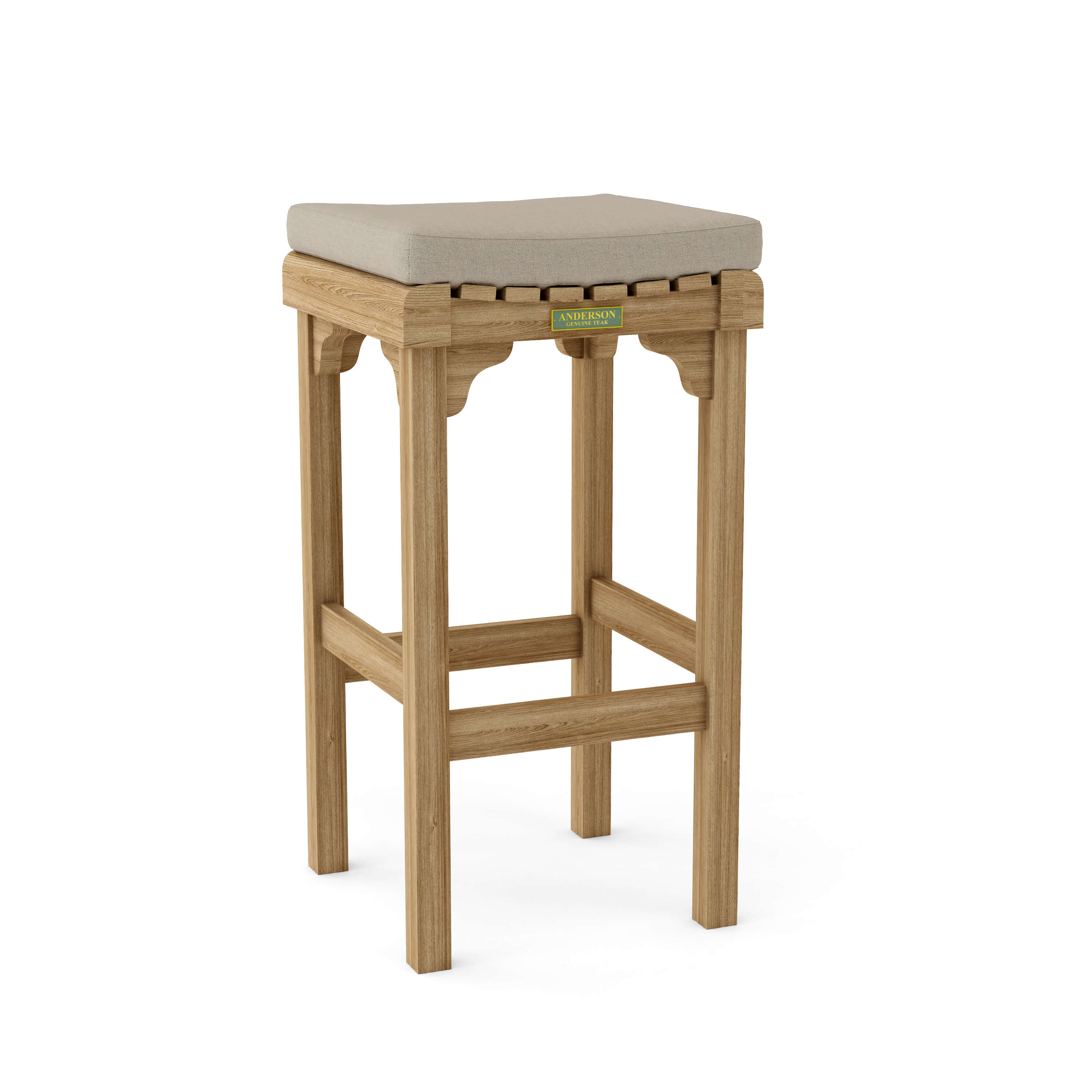 Anderson Teak Montego Backless Bar Chair – Teak Outdoor Bar Stool