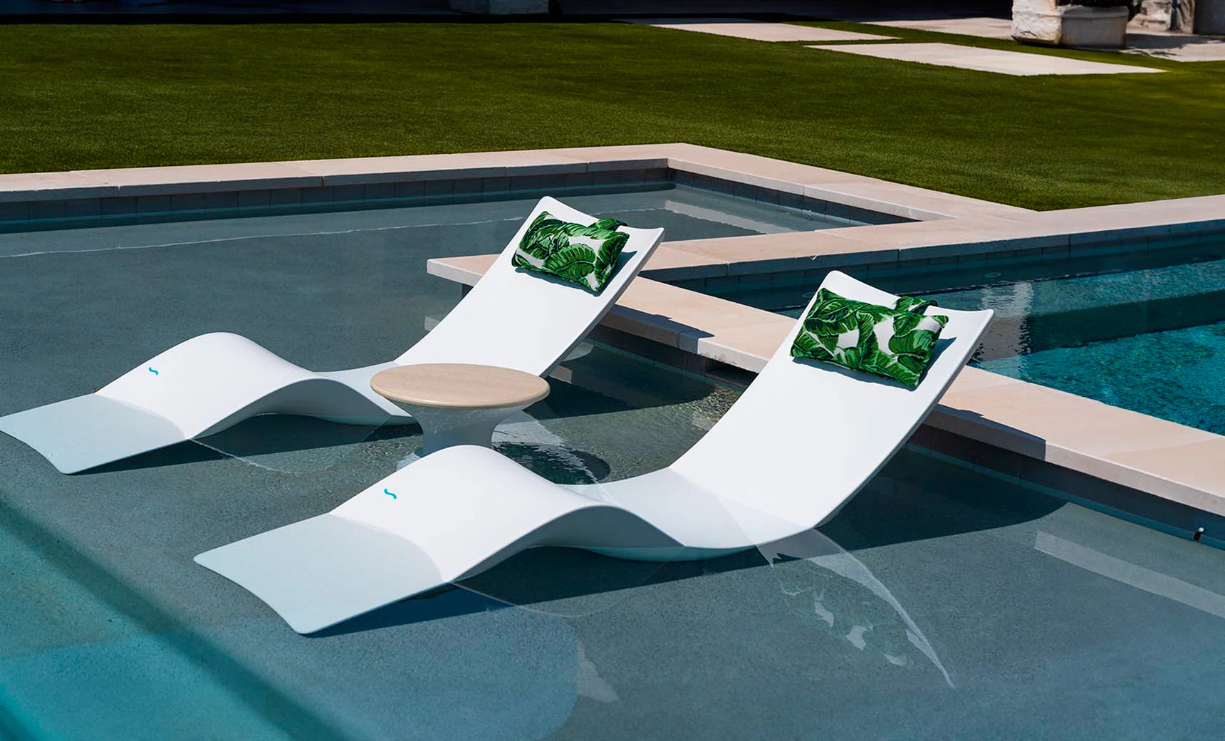 Ledge Autograph 70″ Rectangular Resin In-Pool Chaise Lounger