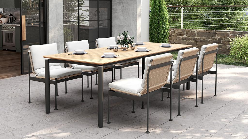 Ara Dining Table 240 Aluminium - Ambiance Image~~