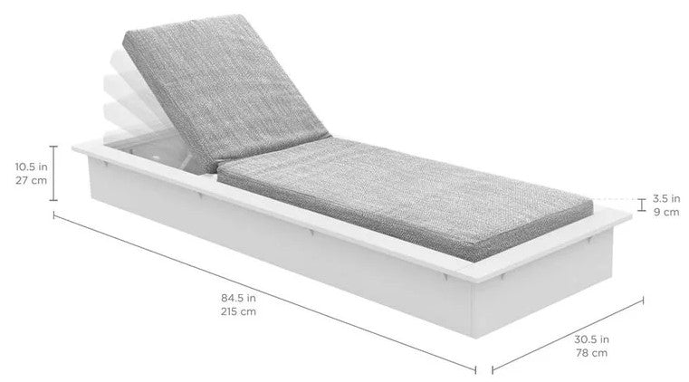 Ledge Lounger Echo 85″ Rectangular Resin Outdoor Chaise Lounger