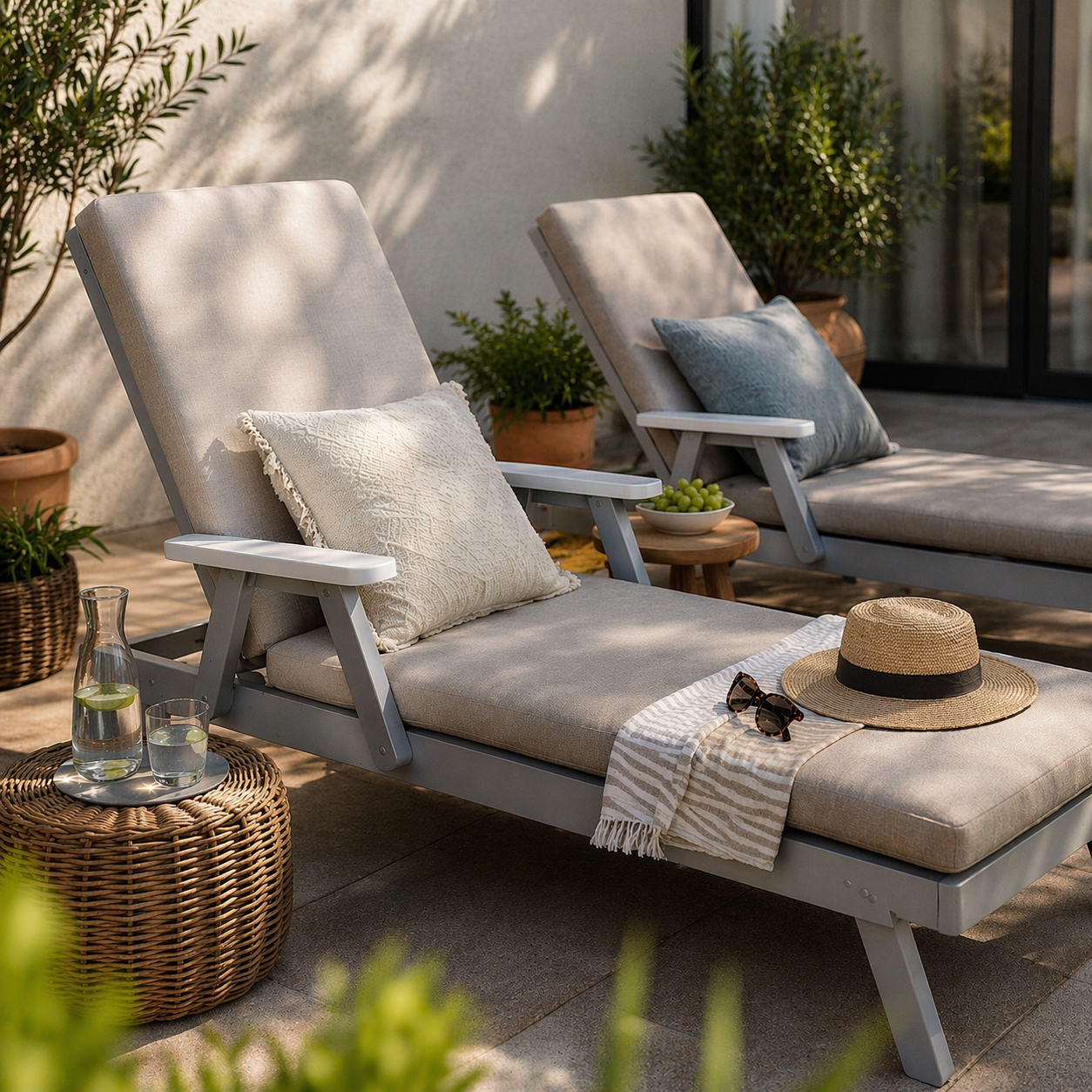 Seaside Kingston Chaise Folding Arm Kit – Outdoor Lounge Chair Accessory