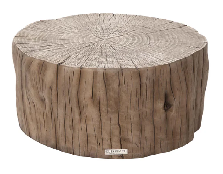 Elementi Home Daintree 27" Stump Concrete Coffee Table
