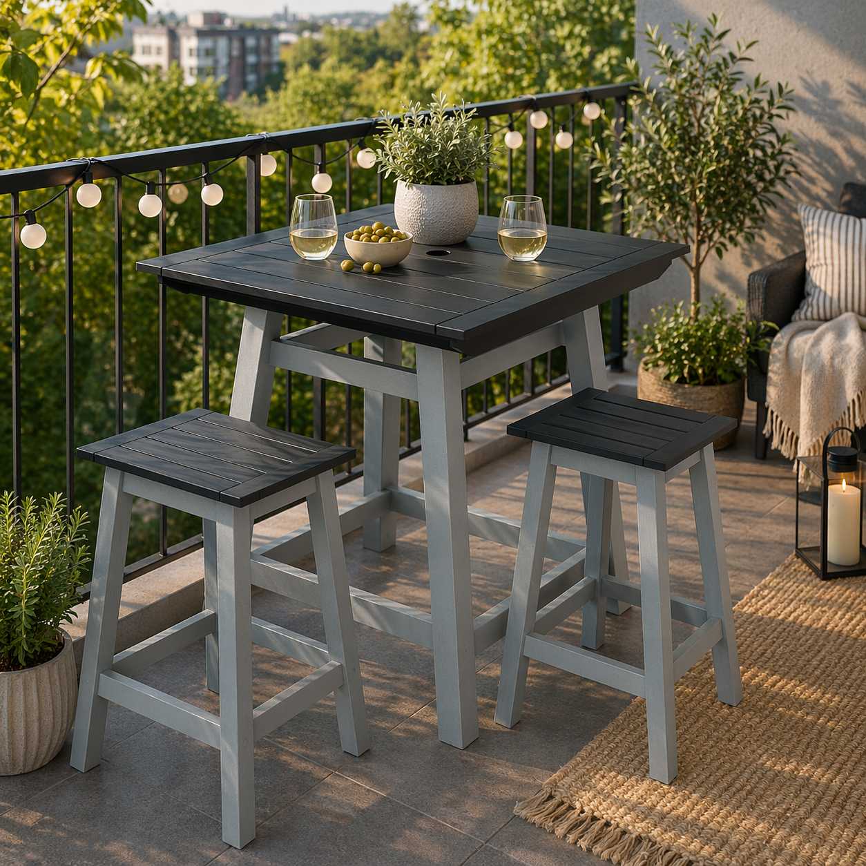 Seaside MAD Balcony Table 40″ x 40″ – Modern Outdoor Patio Table