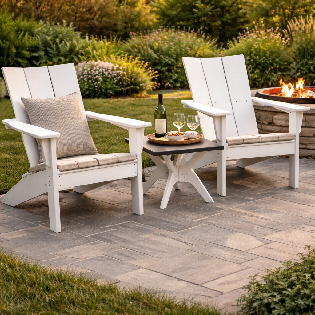 Seaside Coastline Monterey Adirondack Chair – Modern Outdoor Patio Seating