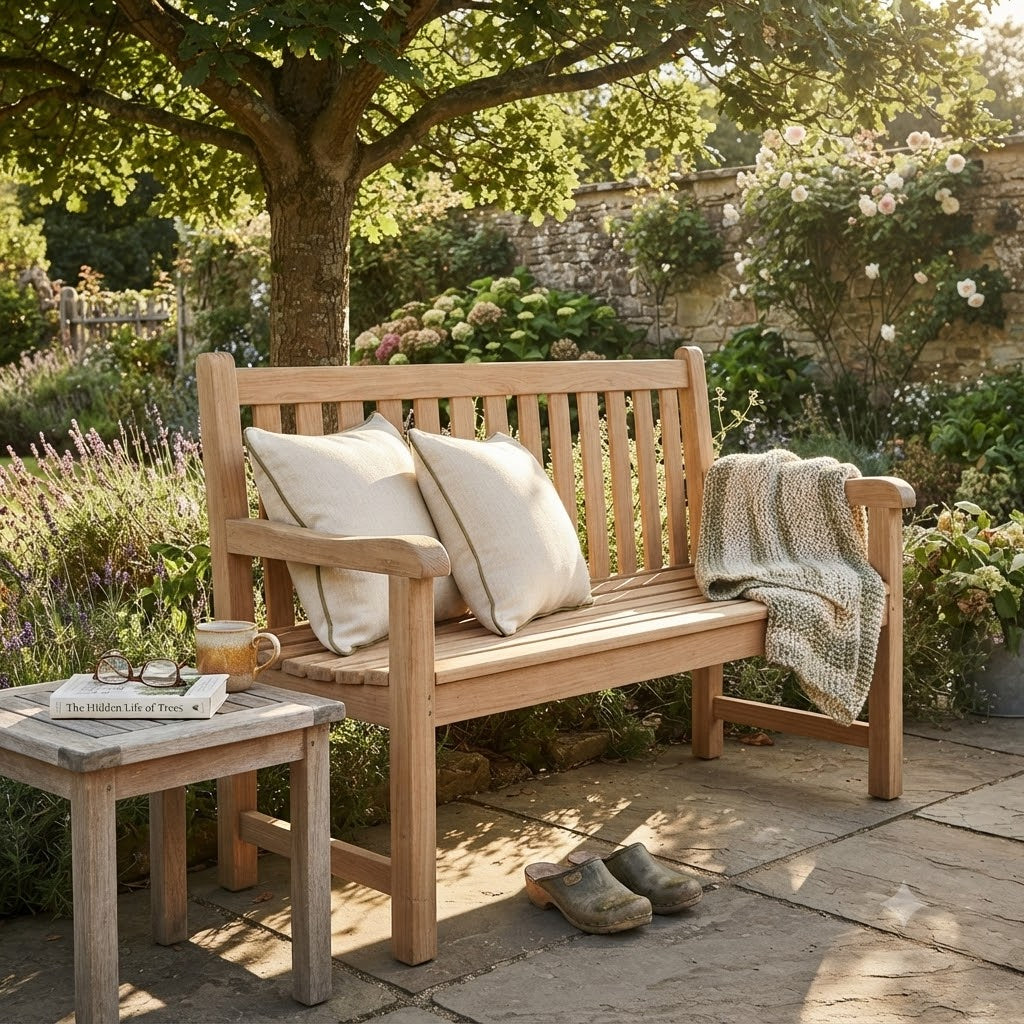 Anderson Teak Classic 2-Seater Bench – Solid Teak Outdoor Garden Bench